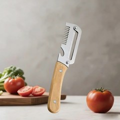 Stainless Steel Vegetable Peeler Kitchen Tool Wooden Handle Slicing Fruit Potato