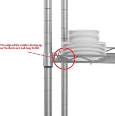 High Quality Rectangle Carbon Steel Metal 4-Shelf Storage Rack Silver New Style