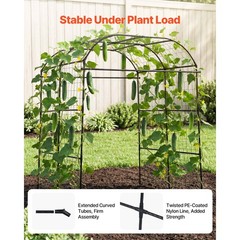 Uimoso Cucumber Trellis U-Shape Arch for Vines Climbing 71.26 x 64.96 x 82.68 in