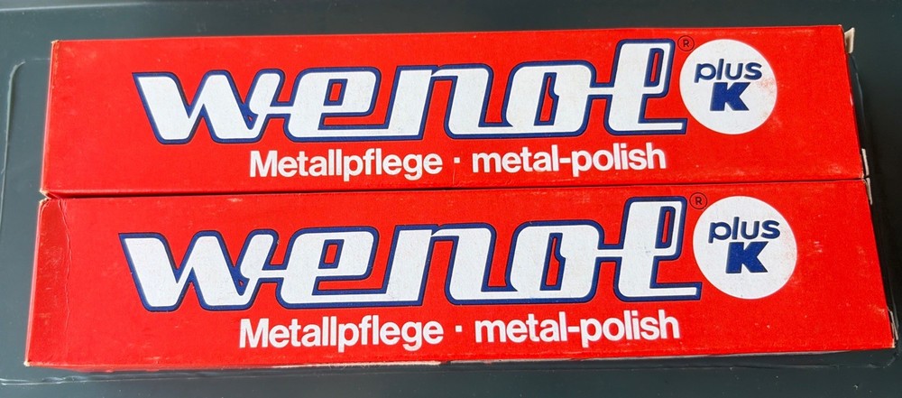 WENOL Red Metal Polish 100 Grams each Made IN Germany Old Stock 2 Tubes