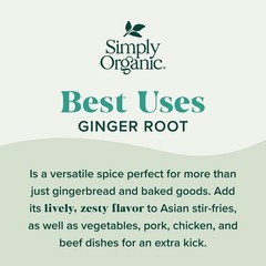 Simply Organic Ground Ginger Root, 1.64 Ounce, Non ETO, oz (Pack of 1)