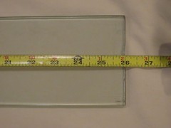 Jalousie Window Glass Clear Rectangle Pane Replacement 26x4x.25 inches