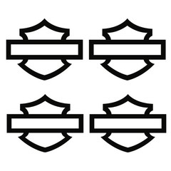Harley Bar and Shield sticker vinyl decal Road Glide – 2 pack