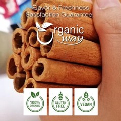Organic Way Cinnamon Cassia Cut & Sifted – Organic, Kosher & USDA Certified
