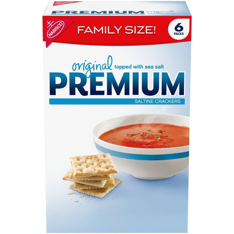 Premium Saltine Crackers, Family Size, 24 oz