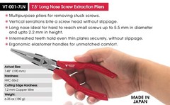 VAMPLIERS 7.5″ Screw Extractor Long Nose Pliers Made in Japan High Carbon Steel