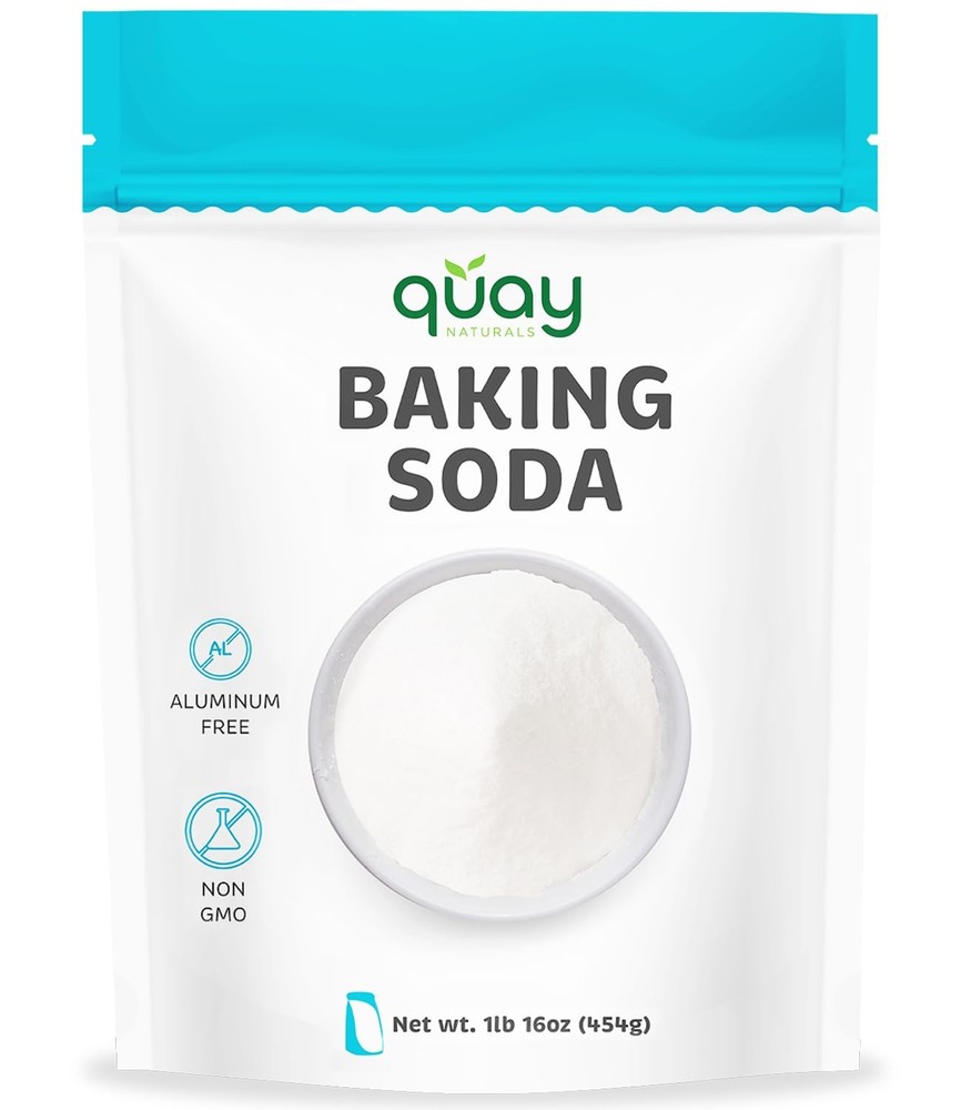 Quay Naturals Pure Baking Soda 1lb – Aluminum-Free, 16 Ounce (Pack of 1)