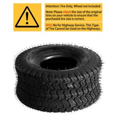 2 * 15×6.00-6 Lawn Mower Garden Tractor Turf Tires 4 Ply Tubeless 15×6-6 15x6x6