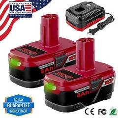 1-2Pack 8.0Ah for Craftsman 19.2V Lithium Battery C3 DieHard 11375 6.0Ah/Charger