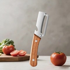 Stainless Steel Vegetable Peeler Kitchen Tool Wooden Handle Slicing Fruit Potato