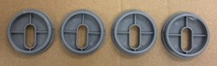 Deck Jet (J Style) Cap Gray Round SET OF FOUR (compare to 25597-001-020)