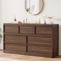 7 Drawer Dresser for Bedroom, Modern Chest of Drawers, Wooden Storage Organizer