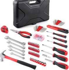 175-Piece Alloy Steel Home Auto Tool Kit in Portable Storage Case