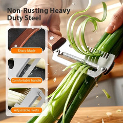 2Pcs Vegetable Peeler 3 in 1 Multi-Functional for Kitchen Stainless Steel Peeler
