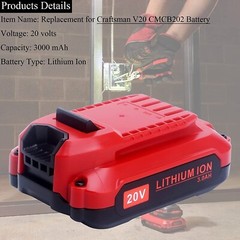 NEW FOR Craftsman CMCB202 V20 20 Volt Lithium ion Li-ion Battery 3.0 AH CMCB201