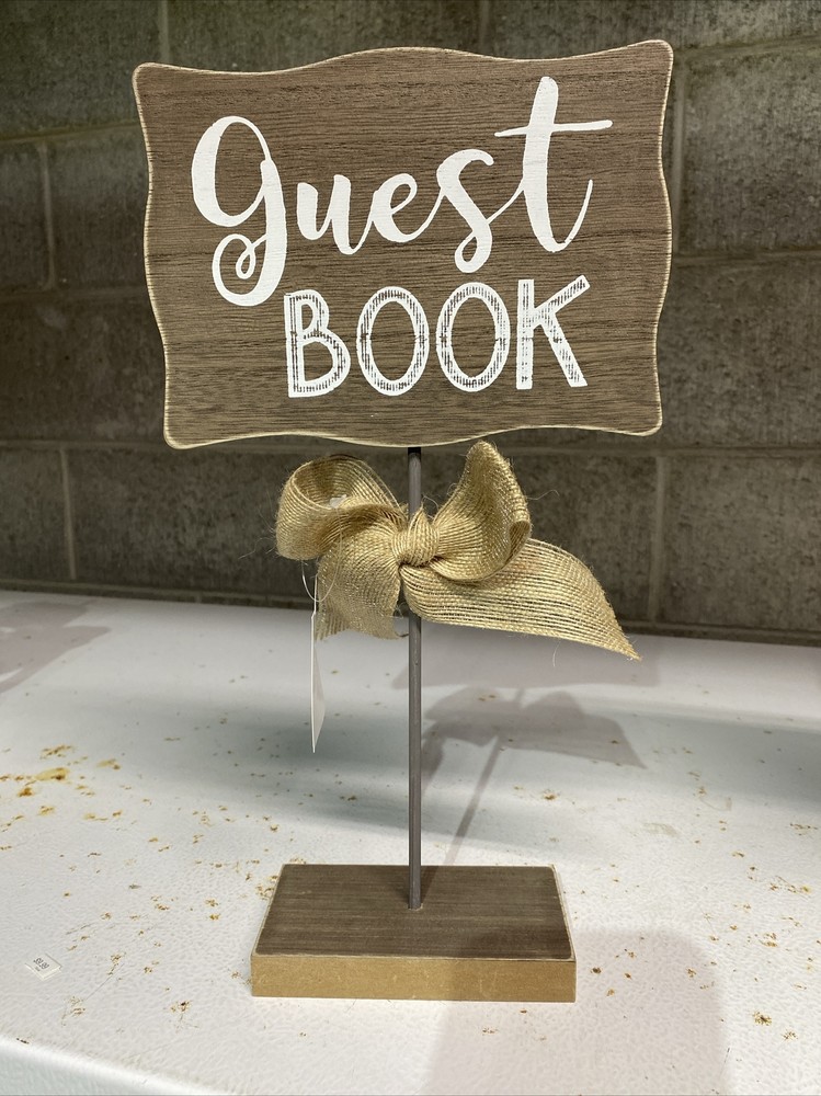 Wedding Guest Book Table Piece. 13.9 X 7.68 X 2.76 In