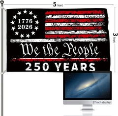 250 Years America Flag, 3X5 Ft, USA 250Th Anniversary Patriotic Design,1776-2026
