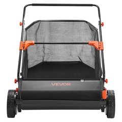VEVOR Push Lawn Sweeper 30 in Leaf & Grass Collector 12 cu. ft. Hopper Bag