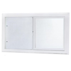 32.25 In. X 24.25 In. White Left-Hand Double-Pane Insulated Glass Vinyl Sliding