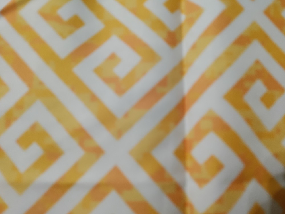 Yellow and White Window Curtains 2 Panels Set