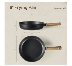 Titanium Nonstick Frying Pan Skillet Induction Compatible 8 Inch Fry Pan Without