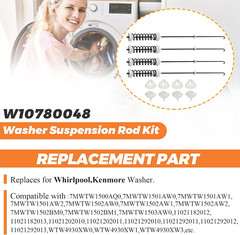 Whirlpool W10780048 Suspension Rods P/N W10349193 PS3418737 PS11723157 1878257