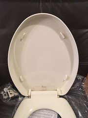 Porcher 70620-00.071 Ovale Elongated Slow Close Toilet Seat, Biscuit