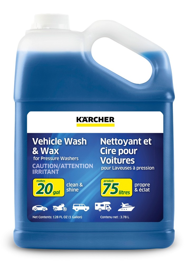 Kärcher Pressure Washer Detergent Vehicle Wash & Wax, Car Cleaner – 1 Gallon