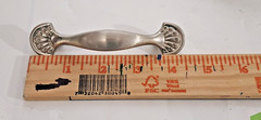 Lot of 13 Cabinet Handles Sea Shell 4.5″ Nickel Silver color