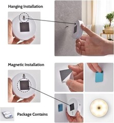 LED Motion Sensor Under Cabinet Closet Light USB Rechargeable Kitchen Lamp