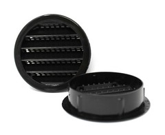 2″ Round Plastic Louver Soffit Air Vent Reptile Screen Grille Cover