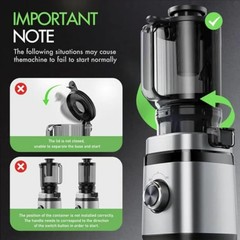 Cold Press Masticating Juicer Machine 350W Whole Fruit Slow Juicer Extractor