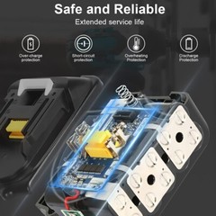 2 PCS Lithium Batteries 8.0Ah 18V for Makita BL1850 BL1860 With Type C Charge