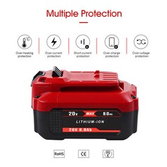 2PACK 20V 8.0AH For Craftsman 20 Volt MAX Li-ion Battery CMCB204 CMCB202 CMCB201