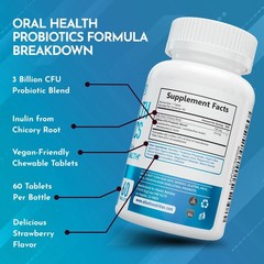 Chewable Probiotics for Dental Health – Gum Care, Bad Breath Treatment, 60
