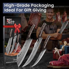 New Sealed 3-Piece Knife Set, High Carbon Steel Cleaver, Slicing & Boning Father
