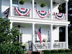 4 Pack Pleated USA Fan Flag 3×6 Feet American US Bunting Flags Half Fan Banner