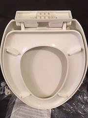 Porcher 70620-00.071 Ovale Elongated Slow Close Toilet Seat, Biscuit
