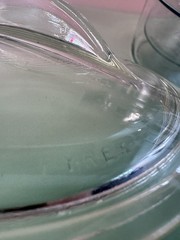 Great Vintage PYREX Double Boiler Clear Glass With Both Lids & Stainless Steel