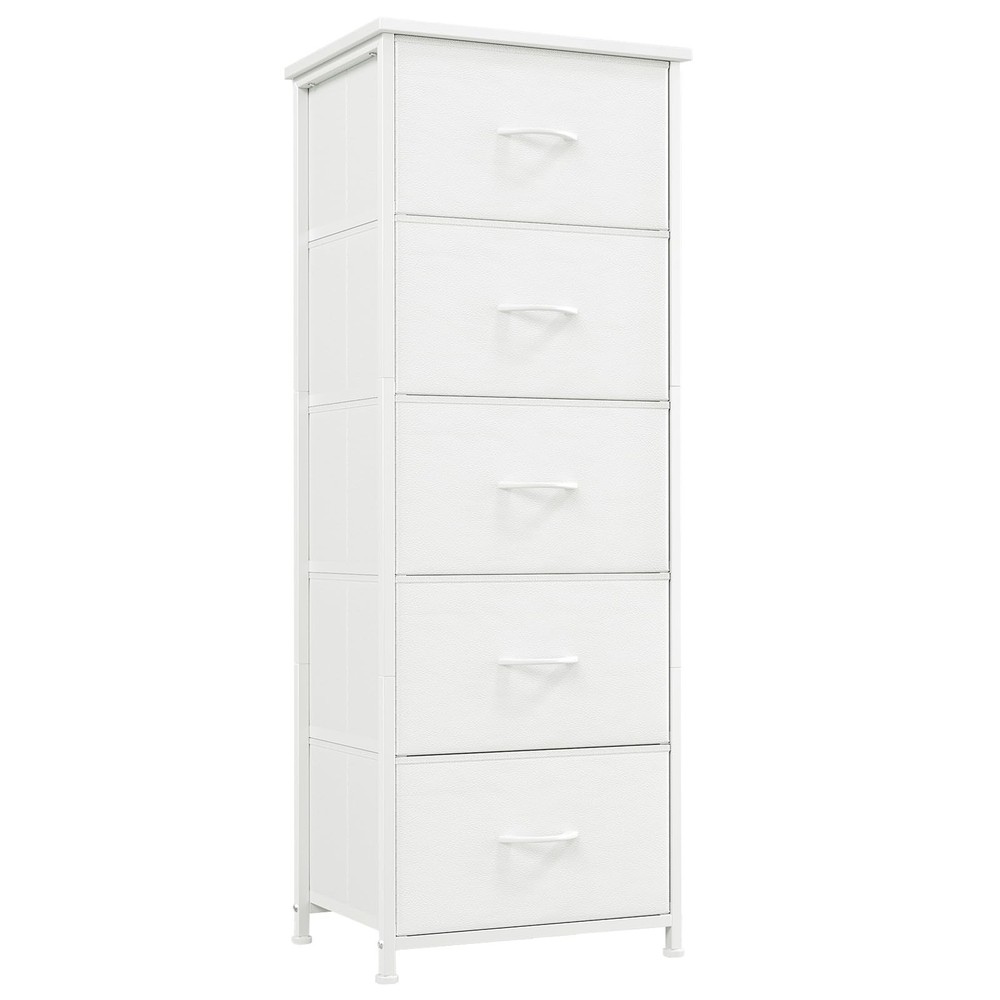 Tall Dresser with 5 Drawers Storage Organizer Chest of Drawers for Bedroom