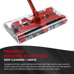 4000 RPM Swivel Sweeper Cordless Vacuum Lightweight 360 Swivel Rechargeable Quad