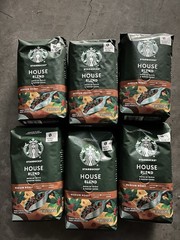 Starbucks House Blend whole bean Coffee Medium Roast 12oz 6 Bags LOT