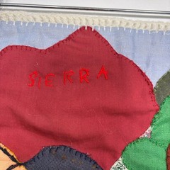 Handmade Peruvian Arpillera Folk Art Wall Hanging 20×16 Multicolor Sierra Peru