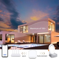 Peteme LED Recessed Lighting 4 Inch Smart Ultra-Thin – 4 Pack RGBCW Dimmable