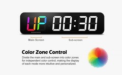 15.2″ Lar Digital Wall Clo with Seconds, App & Remote Control,