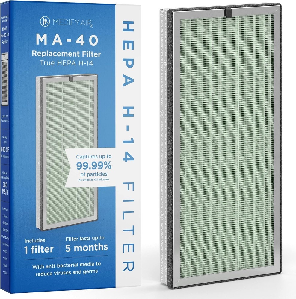 Medify MA-40 Genuine Replacement Filter 3 in 1 with Pre-filter, True HEPA H13