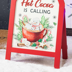 24.25 In. H Christmas Wooden Peppermint Easel Porch Decor