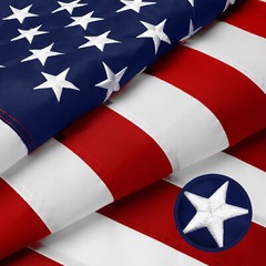 American Flag 4×6 Ft, Made From 210D Polyester, Embroidered Stars, Sewn Stripes