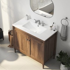 Eridanus Tucson 36″x18″ Vitreous China Vanity Top White Single Sink 3-Hole 8″