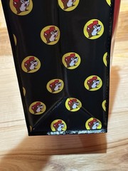 Buc-ees Grocery Bag Handle Black Red Beaver Travel Shopping Tote New Gift Bag